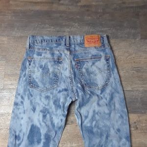 LEVI'S 511 Custom Acid Washed tye Dye tie Denim Jeans Sz 31 x 32  blue white Hm